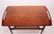 Danish Rosewood Side Table on Wheels with Paper Cord Shelf, 1960s 6