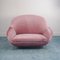 Vintage 2-Sitzer Sofa mit pinkem Samtbezug & Messingfüßen von Federico Munari, 1970er 2