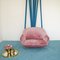 Vintage Pink Velvet & Brass 2-Seat Sofa by Federico Munari, 1970s, Image 1