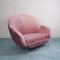 Vintage Pink Velvet & Brass 2-Seat Sofa by Federico Munari, 1970s 3