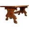 Tavolo antico in legno di noce intagliato a mano, Italia, Immagine 2