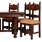 19th Century Walnut Table and Chairs, Set of 7, Image 6