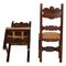 19th Century Walnut Table and Chairs, Set of 7, Image 3