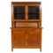 Art Nouveau Cherry Credenza with Display Cabinet 1