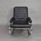 Vintage Chrome and Leather Rocking Chair, 1970s 5