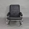 Vintage Chrome and Leather Rocking Chair, 1970s, Image 5