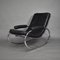 Vintage Chrome and Leather Rocking Chair, 1970s, Image 6