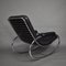 Vintage Chrome and Leather Rocking Chair, 1970s, Image 9