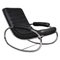 Vintage Chrome and Leather Rocking Chair, 1970s, Image 1