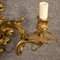 Vergoldete & gemeißelte italienische Wandlampen aus Bronze, 1920er, 2er Set 9
