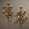 Italian Gilded & Chiselled Bronze Appliques, 1920s, Set of 2 2