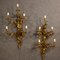 Italian Gilded & Chiselled Bronze Appliques, 1920s, Set of 2 1