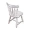 Mesa de comedor y sillas Mid-Century pintadas de blanco, años 50. Juego de 6, Imagen 3
