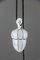 Lámpara colgante estilo Art Déco ajustable de porcelana, años 20, Imagen 4