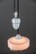Lámpara colgante estilo Art Déco ajustable de porcelana, años 20, Imagen 13