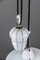 Lámpara colgante estilo Art Déco ajustable de porcelana, años 20, Imagen 5