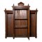 Neoclassic Solid Walnut & Burl Wardrobe with Oak Interior 3