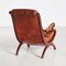 Fauteuil Chesterfield en Cuir Marron, 1970s 3