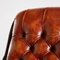 Poltrona Chesterfield in pelle marrone, anni '70, Immagine 6