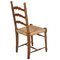 Mid-Century Chiavari Stühle aus Nussholz mit Strohsitzen, 4er Set 3