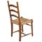 Mid-Century Turned Walnut Chiavari Chairs with Straw Seats, Set of 4, Image 3