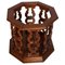 Antique Italian Walnut Wood Umbrella Stand by Testolini & Salviati 1