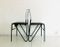 Vintage Black Skai & Metal Chairs, 1970s, Set of 4, Image 9