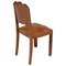 Art Nouveau French Carved Mahogany & Leatherette Chair, 1920s 1