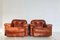 Vintage Brown Leather Chairs, 1970s, Set of 2, Image 1