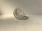 Aschenbecher aus Kristallglas mit silberner Ablage von HB, 1950er 1