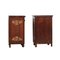 Antique Art Nouveau Walnut & Mahogany Bedside Tables, Set of 2 4