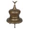 Braciere antico in rame, ottone e ghisa a forma di campana, Immagine 1