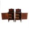 Antique Walnut and Black Marble Nightstands, Set of 2 2