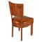 Art Deco Burl Walnut & Leather Chairs, Set of 2, Image 4
