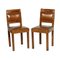 Art Deco Walnut & Leather Side Chairs, 1920s, Set of 2 1