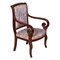 Antique Empire Style Carved Mahogany Armchair, Image 1