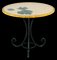 Round Italian Smeraldo Marble Mosaic Table by Egram 1