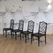 Faux Bamboo Chippendale Chairs, 1970s, Set of 4 3