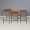 Teak and Metal Nesting Tables, 1950s, Set of 3 4