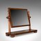 Large Antique Flame Mahogany Dressing Table Mirror, 1830s 1