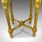 French Giltwood & Marble Side Table, 1980s 5