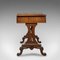 Early Victorian Antique Mahogany Desk, 1840s, Image 3