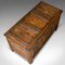 Antique English Oak Coffer Chest, 1700s 5