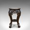 Antique Chinese Teak & Marble Side Table, 1900s 1