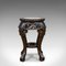 Antique Chinese Teak & Marble Side Table, 1900s, Image 1