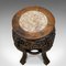 Antique Chinese Teak & Marble Side Table, 1900s, Image 3