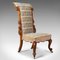 Antique Walnut & Needlepoint Prie Dieu Chair, 1840s, Image 1