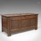 Antique English Carved Oak Chest, 1700s, Image 1