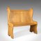 Mid-Century English Modern Pine Settle, Image 1