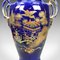 Vases Balustres en Céramique Bleus, années 80, Set de 2 6